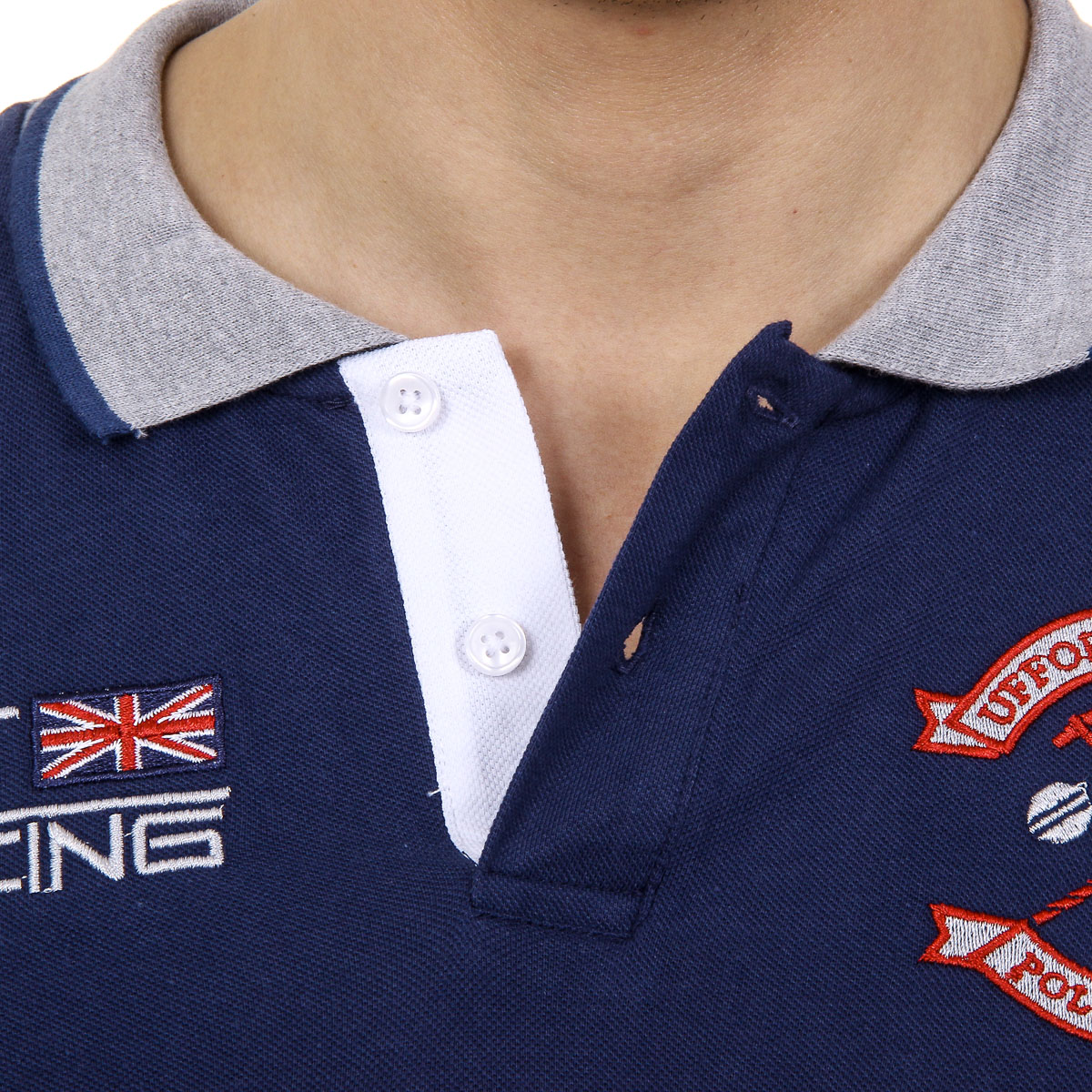 Polo da uomo a maniche corte Ufford & Suffolk Polo Club US001 INDIGO