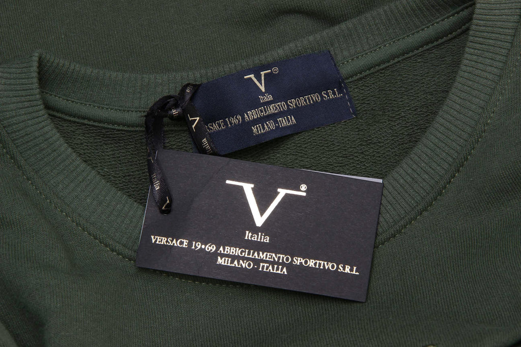 V 1969 Italia Maglione Uomo ART. 4469 VERDE MILITARE