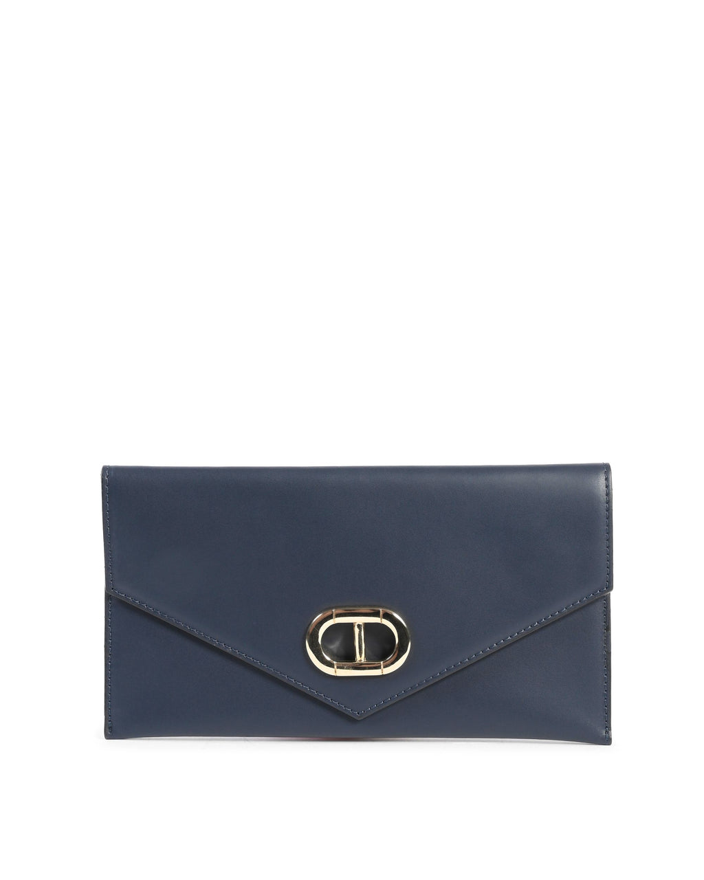Pochette in pelle a busta - Blu navy