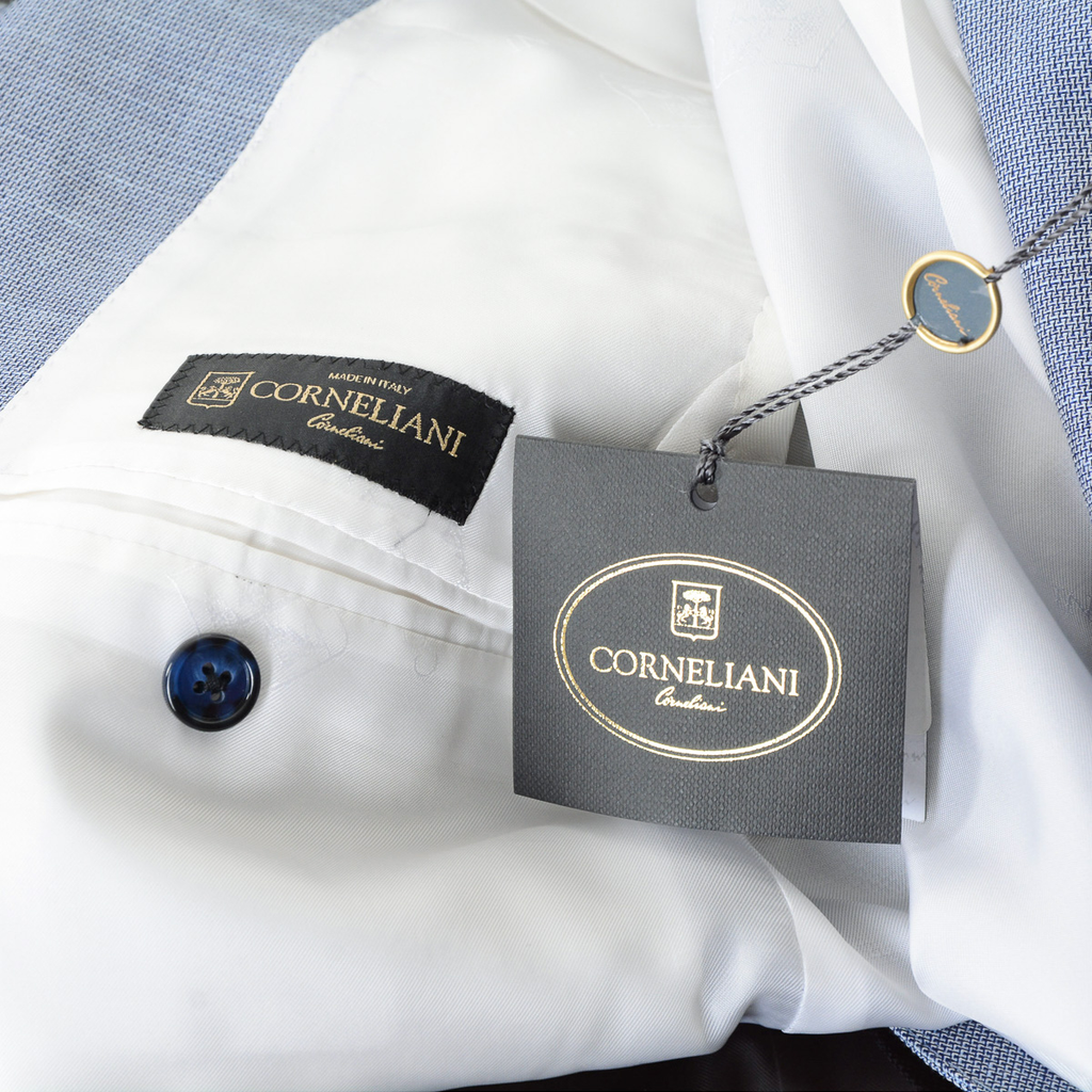 Abito uomo Corneliani maniche lunghe azzurro