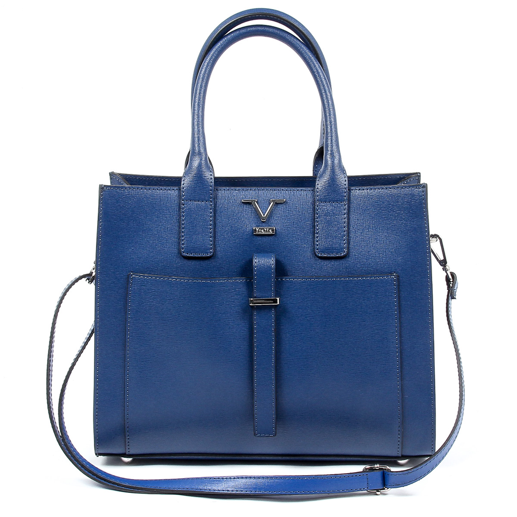 V 1969 Italia Borsa da donna V006-S SAFFIANO BLU JEANS