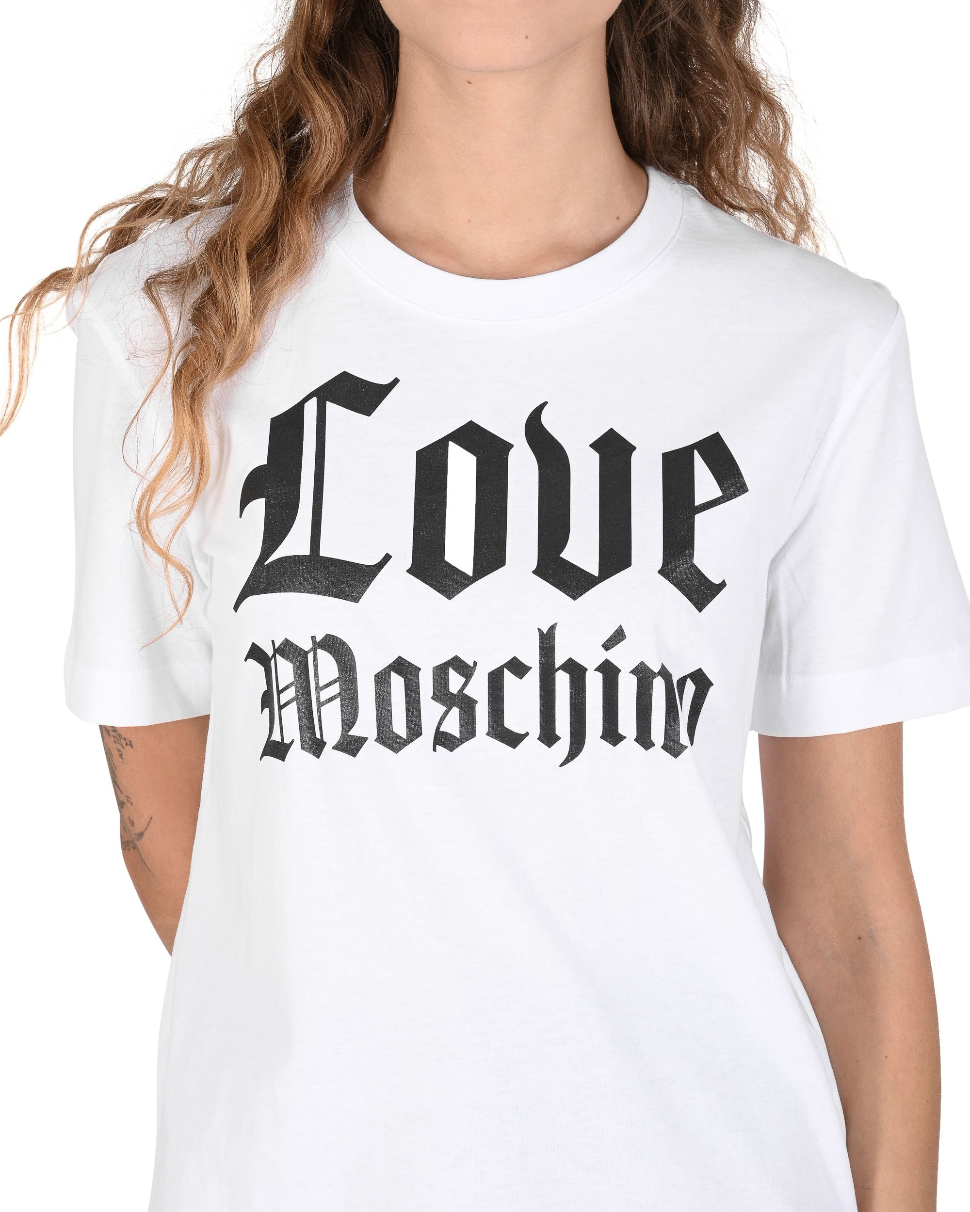 T-shirt da donna Love Moschino W 4 H06 33 M 3876 A00 BIANCO OTTICO