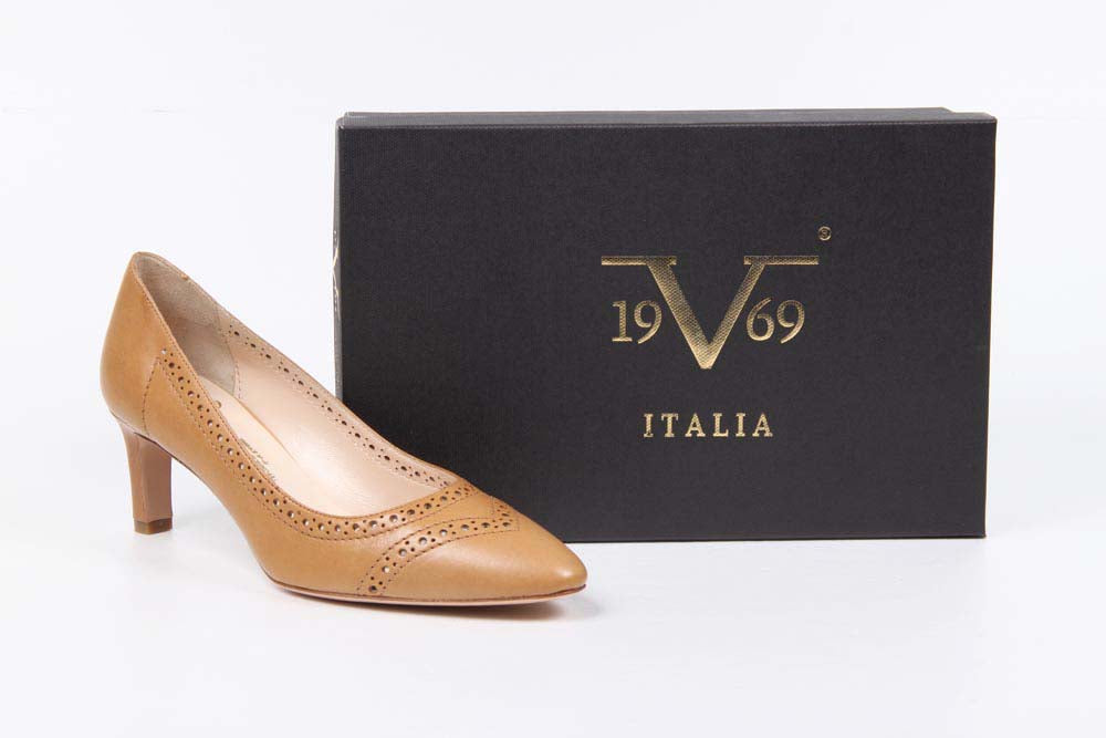 V 1969 Italia Scarpe da donna con tacco a spillo 5632-LAU55 PE JOLLYCG NAPPA JOLLY COGNAC