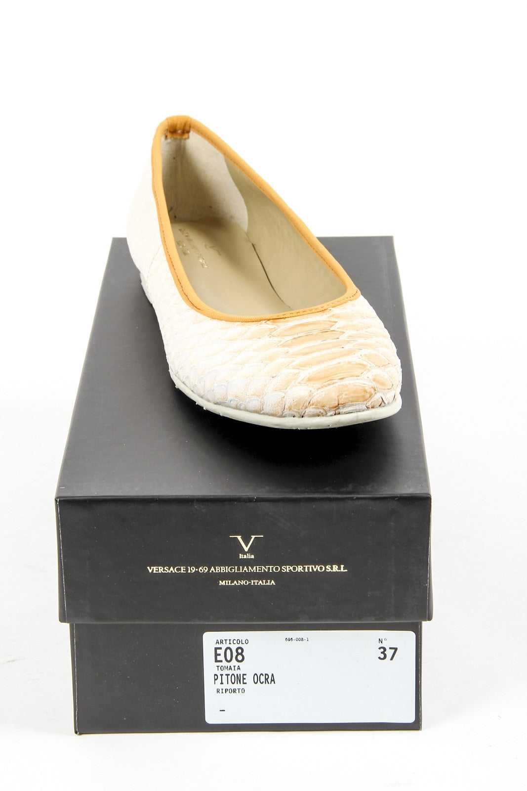 V 1969 Italia Ballerina da donna E08 PITONE OCRA