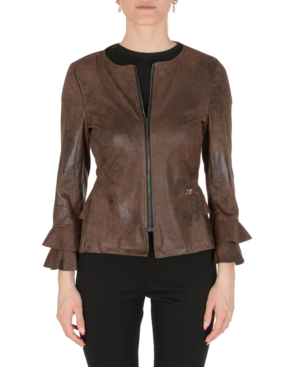 19V69 Italia Giacca da donna marrone scuro FIORE MARRONE SCURO