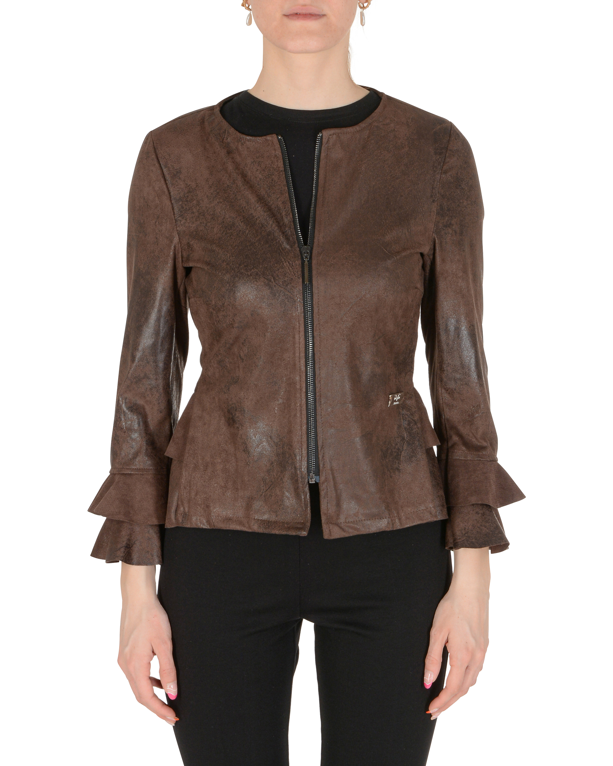 19V69 Italia Giacca da donna marrone scuro FIORE MARRONE SCURO