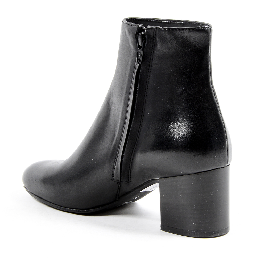 V 1969 Italia Stivaletto con tacco da donna nero MAD