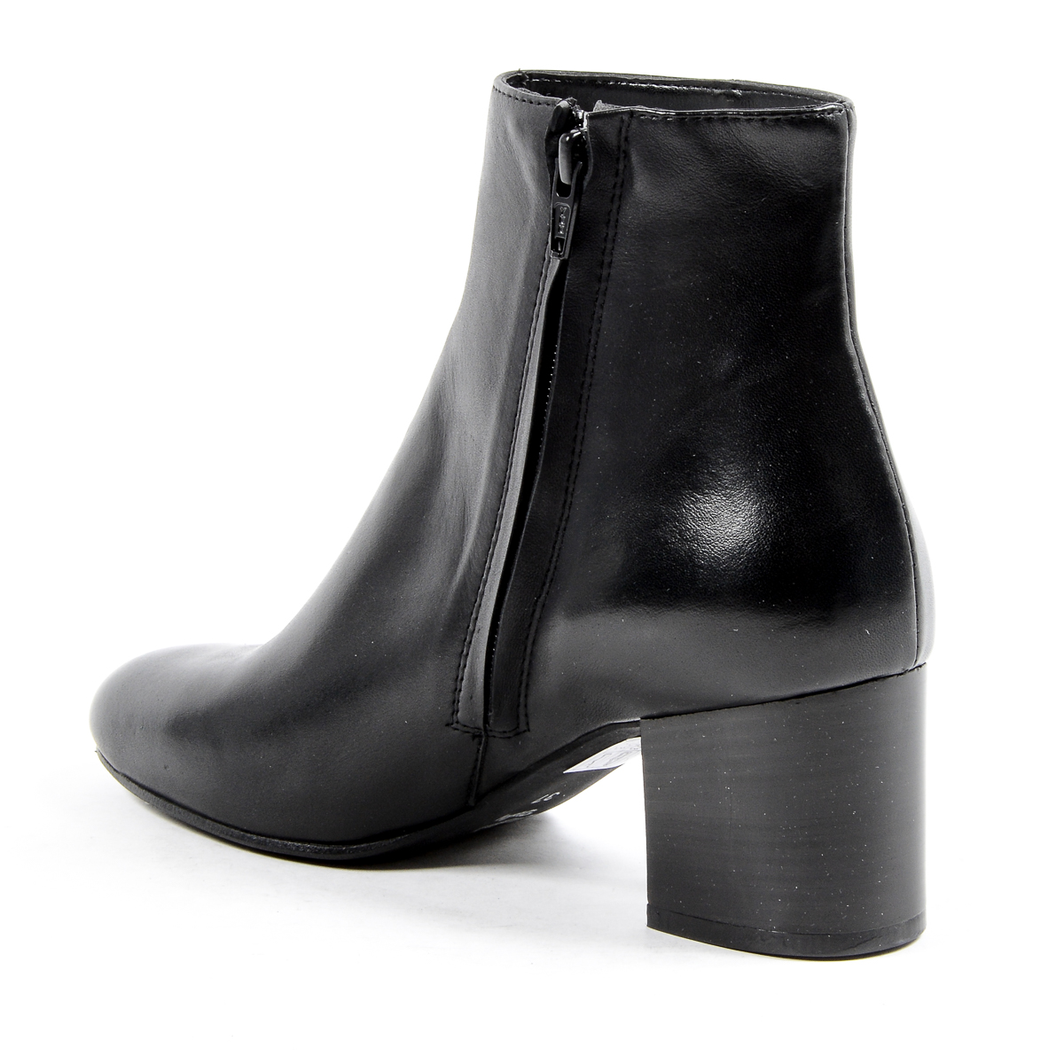 V 1969 Italia Stivaletto con tacco da donna nero MAD
