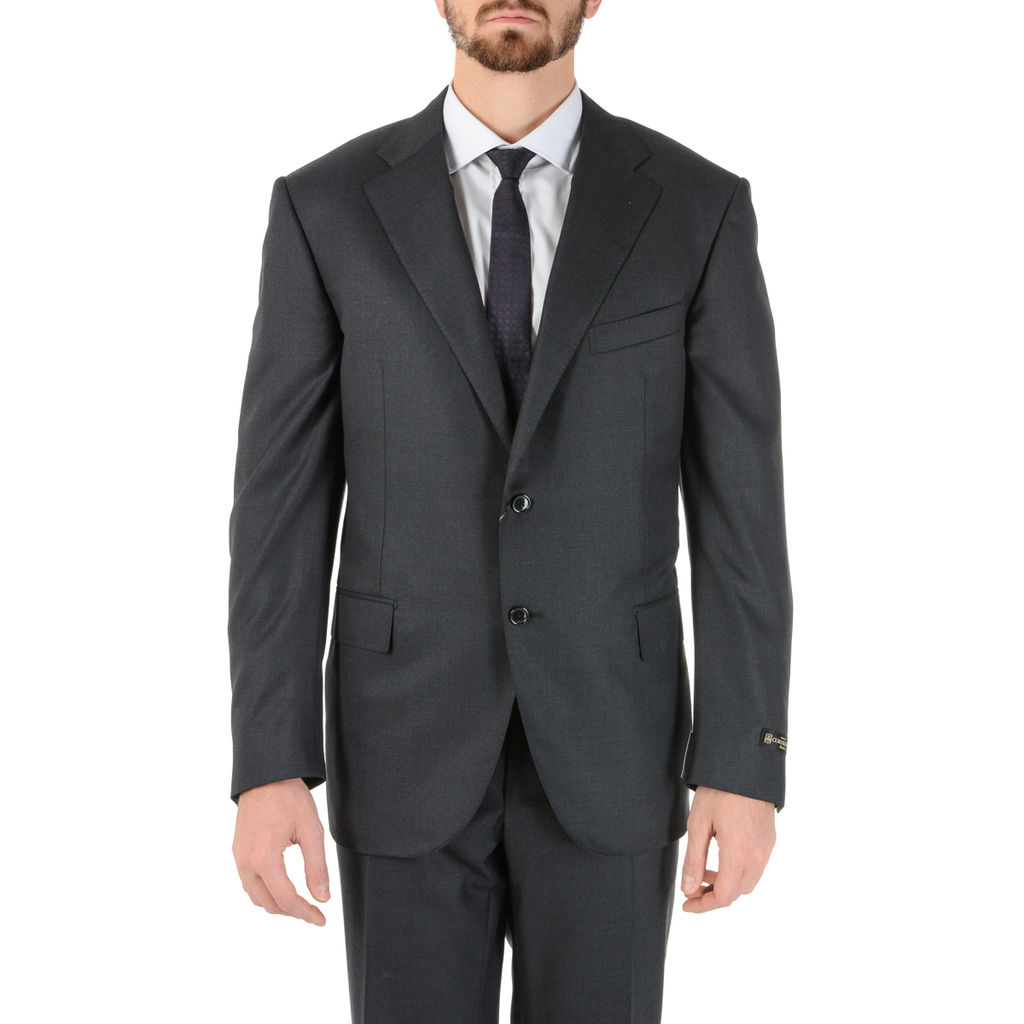 Corneliani Abito da uomo a maniche lunghe grigio scuro Super 160's