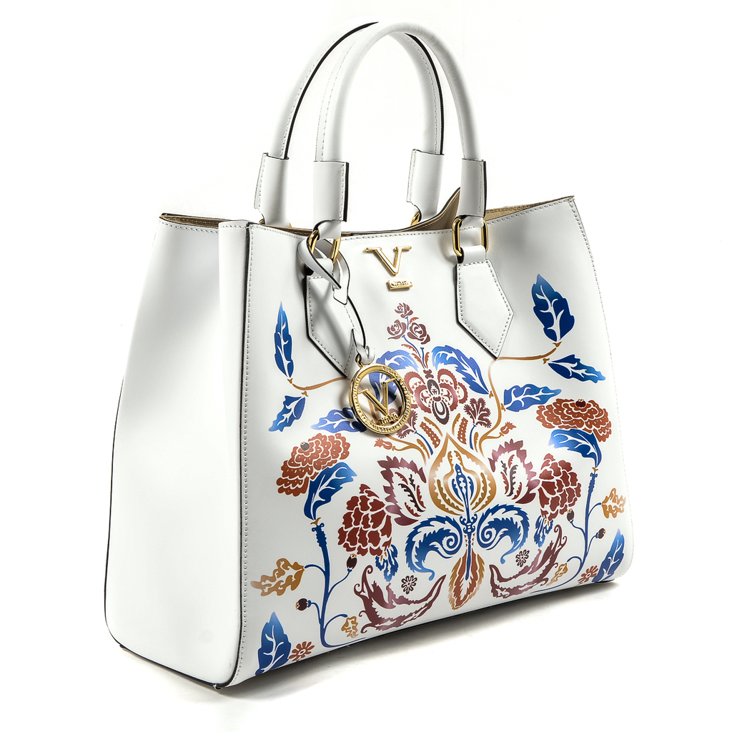 V 1969 Italia Borsa da donna bianca CRETA