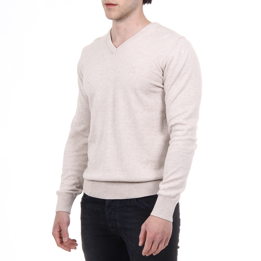 V 1969 Italia Maglione da uomo a maniche lunghe con scollo a V