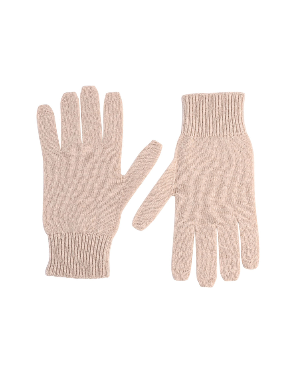 Guanti corti da donna in cashmere Crown of Edinburgh COE 001 PEACH