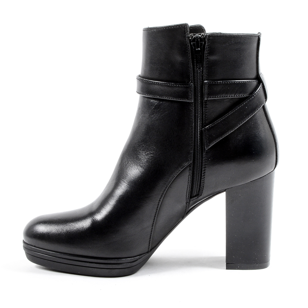 V 1969 Italia Stivaletto con tacco da donna nero SAMANTHA