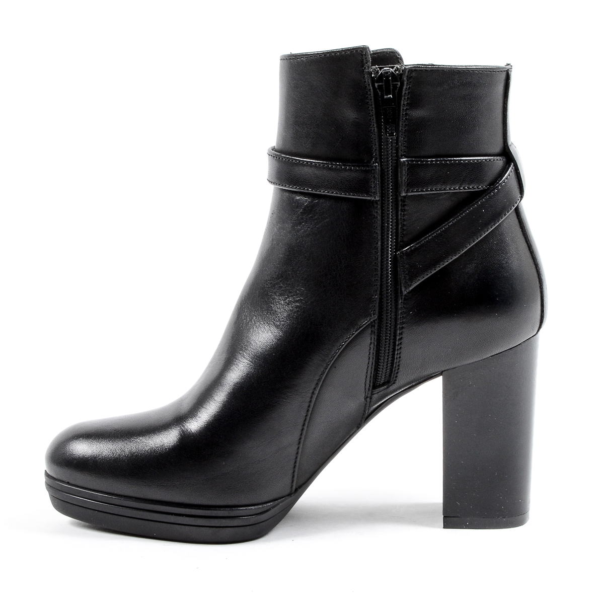 V 1969 Italia Stivaletto con tacco da donna nero SAMANTHA