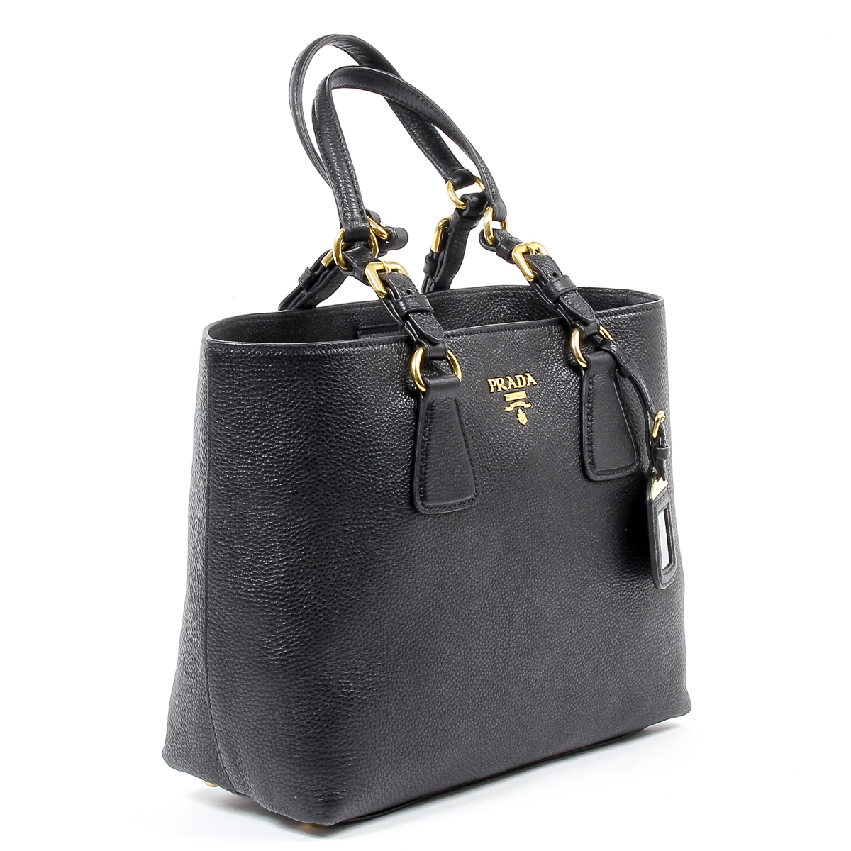 Borsa a mano Prada da donna 1BG043 2E8K F0002 NERO VITELLO PHENIX
