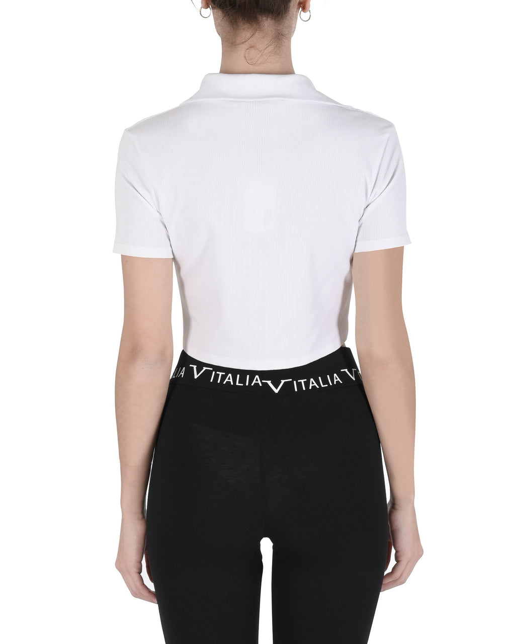 19V69 Italia Top corto da donna CLOE WHITE