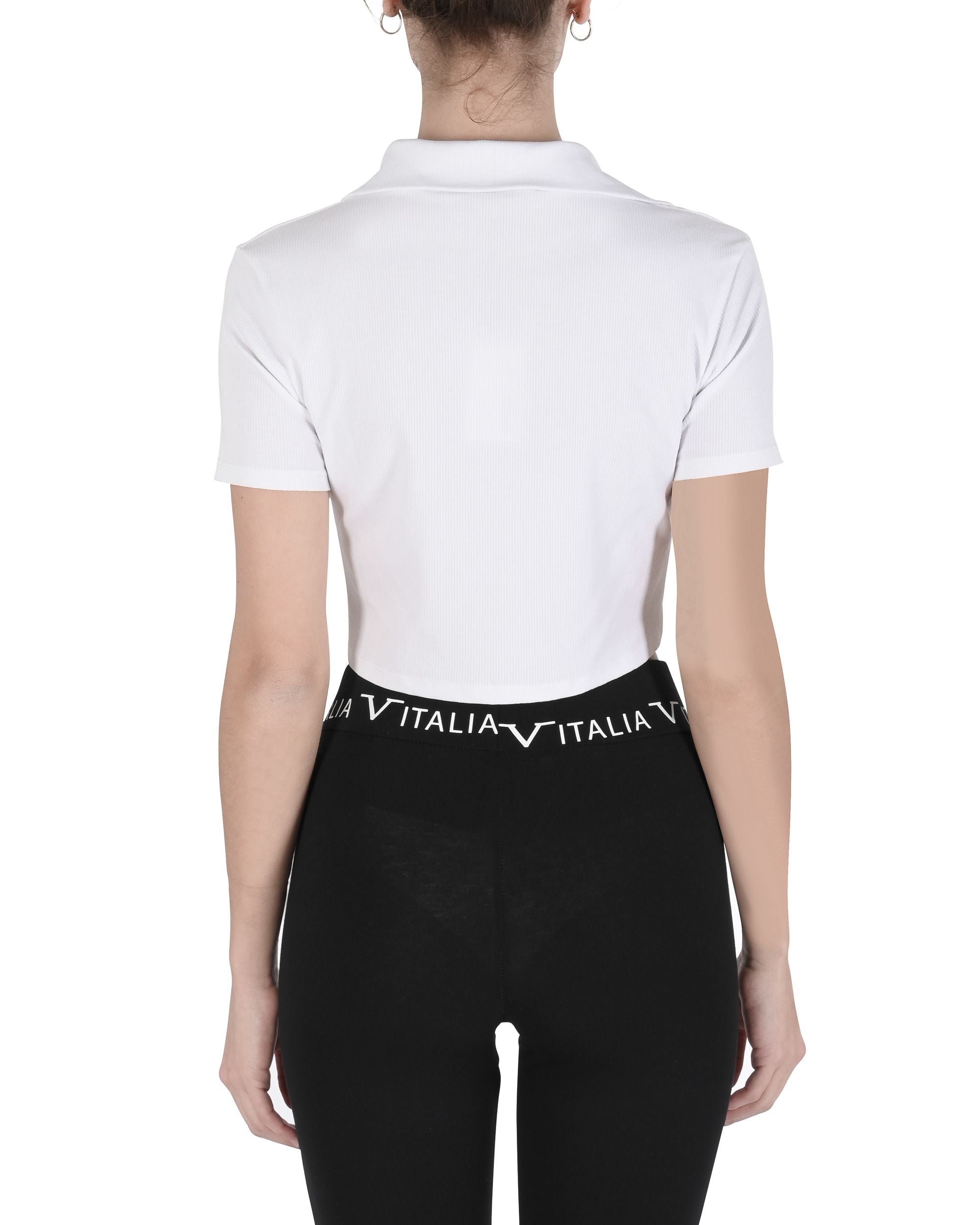 19V69 Italia Top corto da donna CLOE WHITE