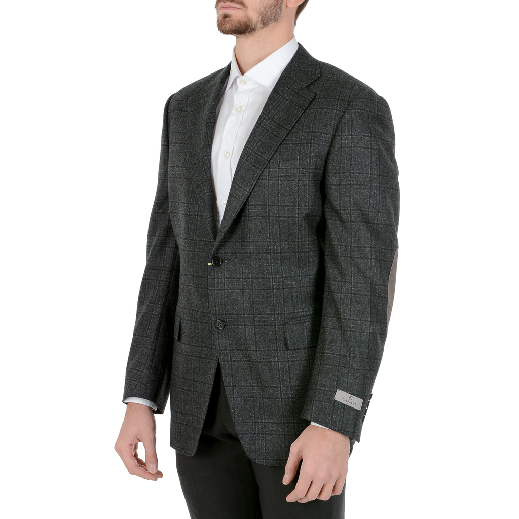 Giacca da uomo Canali maniche lunghe grigio scuro