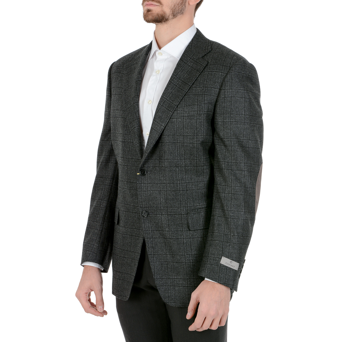 Giacca da uomo Canali maniche lunghe grigio scuro