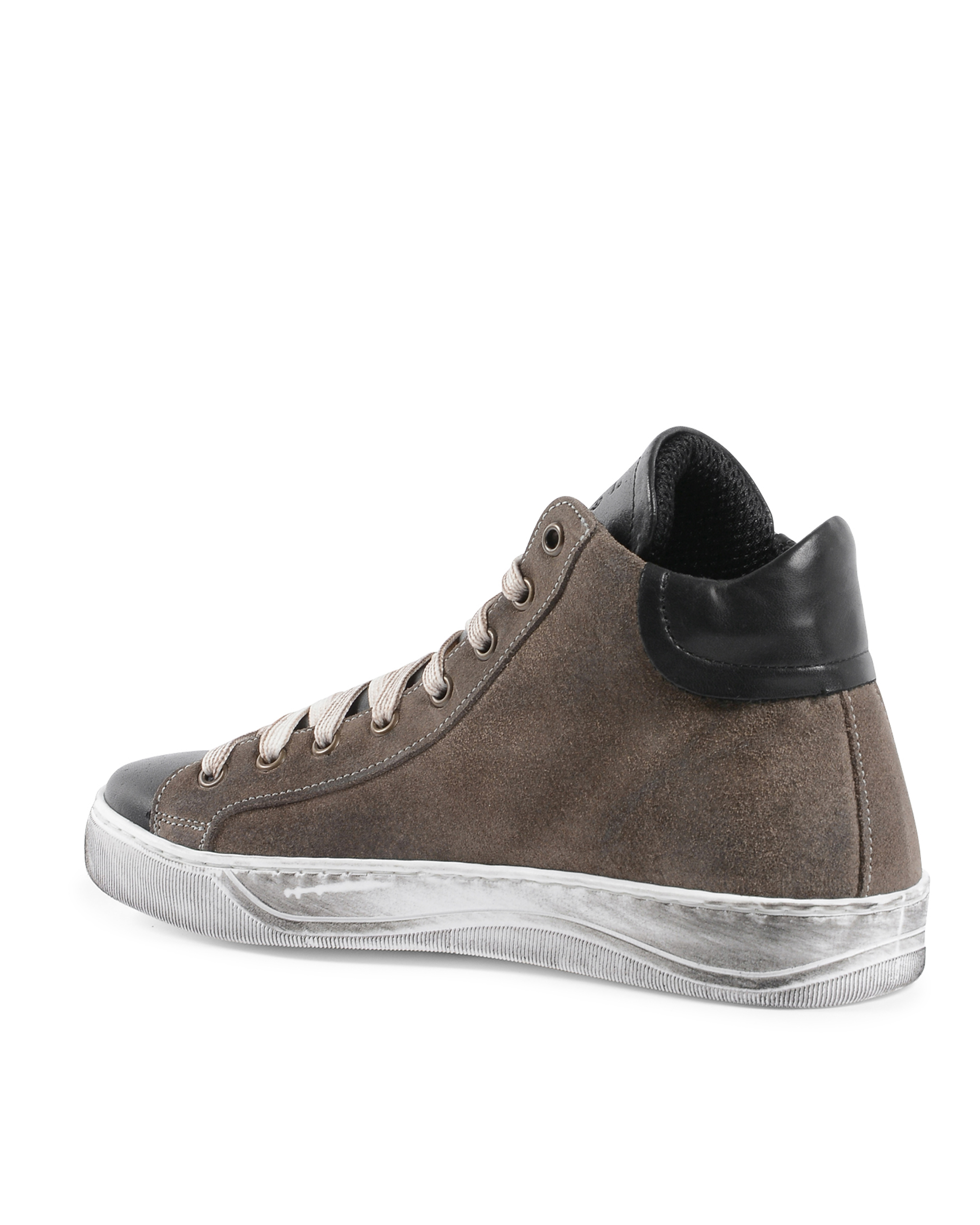 Sneaker Donna 19V69 Italia Tortora Nero 717 CAM TAUPE PELLE NERO