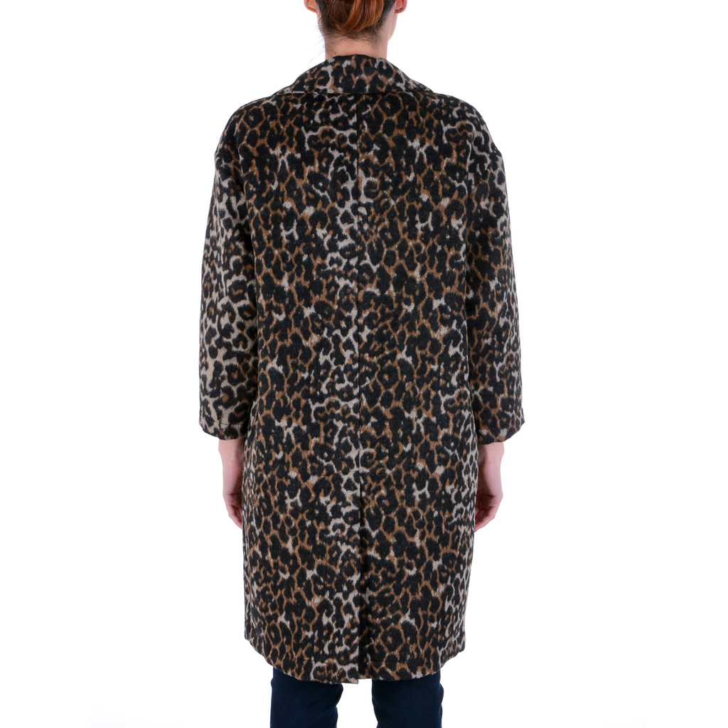 V 1969 Italia Cappotto da donna a maniche lunghe Marrone GEMMA