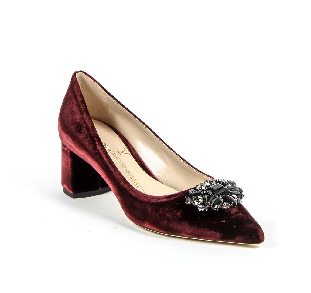 V 1969 Italia Womens Pump 3109244 VELLUTO BORDEAUX