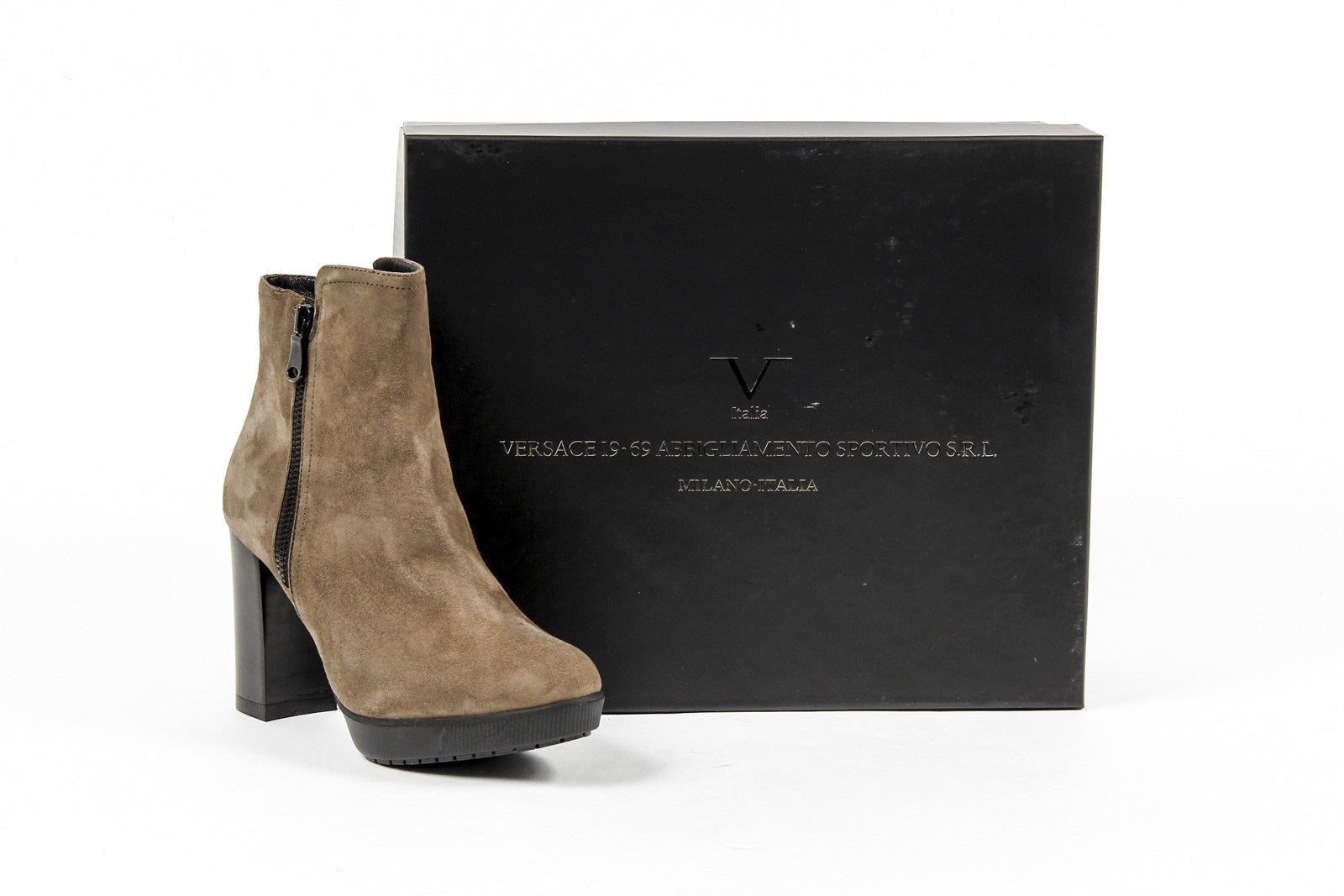 V 1969 Italia Stivaletto Donna S04 CAMOSCIO TAUPE