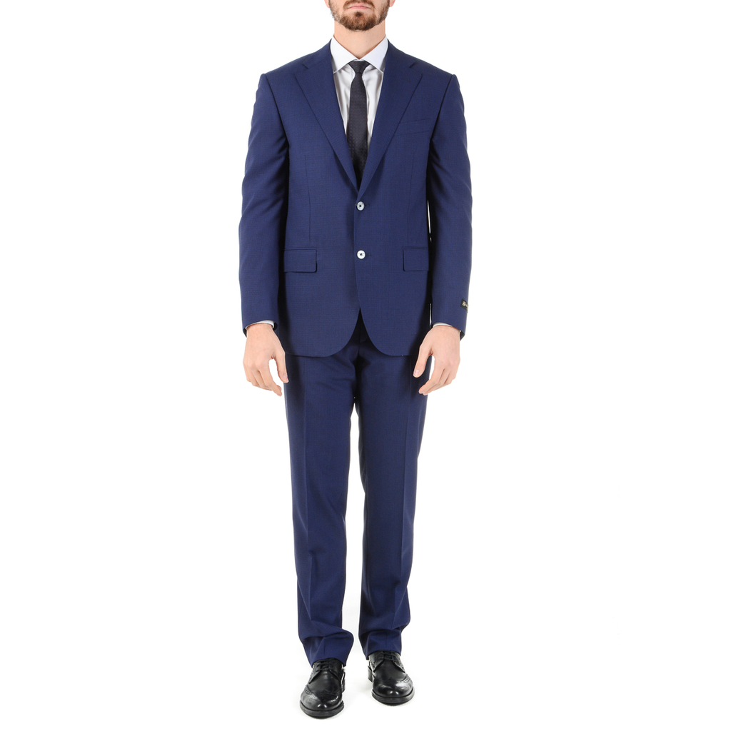 Abito da uomo Corneliani maniche lunghe blu Super 110's