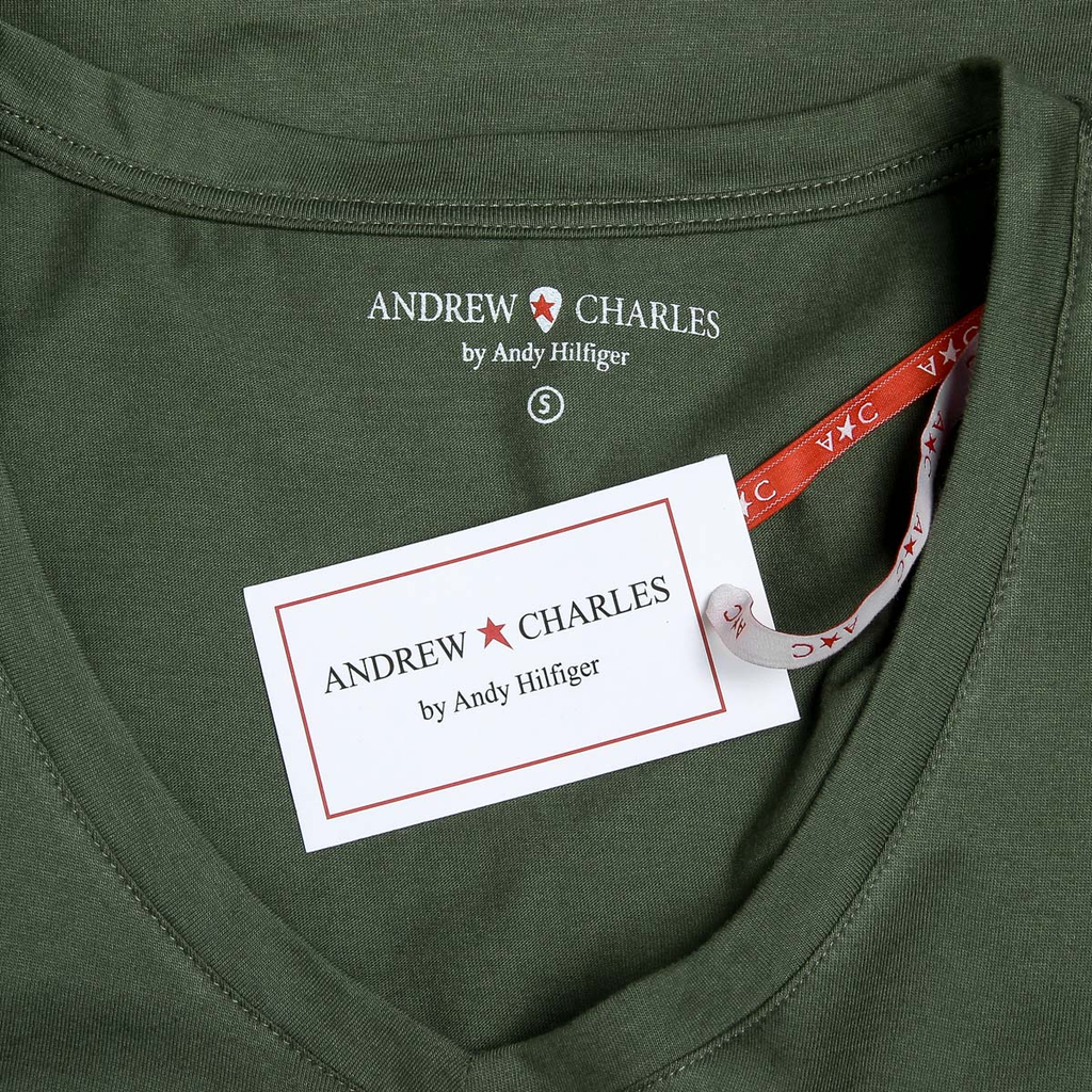 Andrew Charles T-shirt da donna a maniche corte con scollo a V verde TAPIWA
