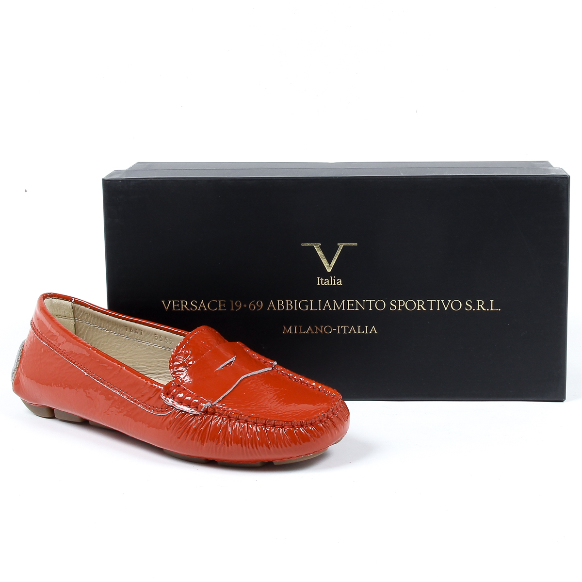 V 1969 Italia Mocassino da donna rosso AMALFI