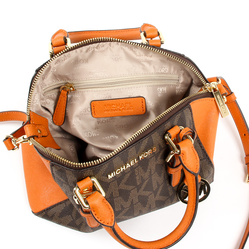 Borsa a mano da donna Michael Kors CIARA 35S7GC6M8B BROWN TANG