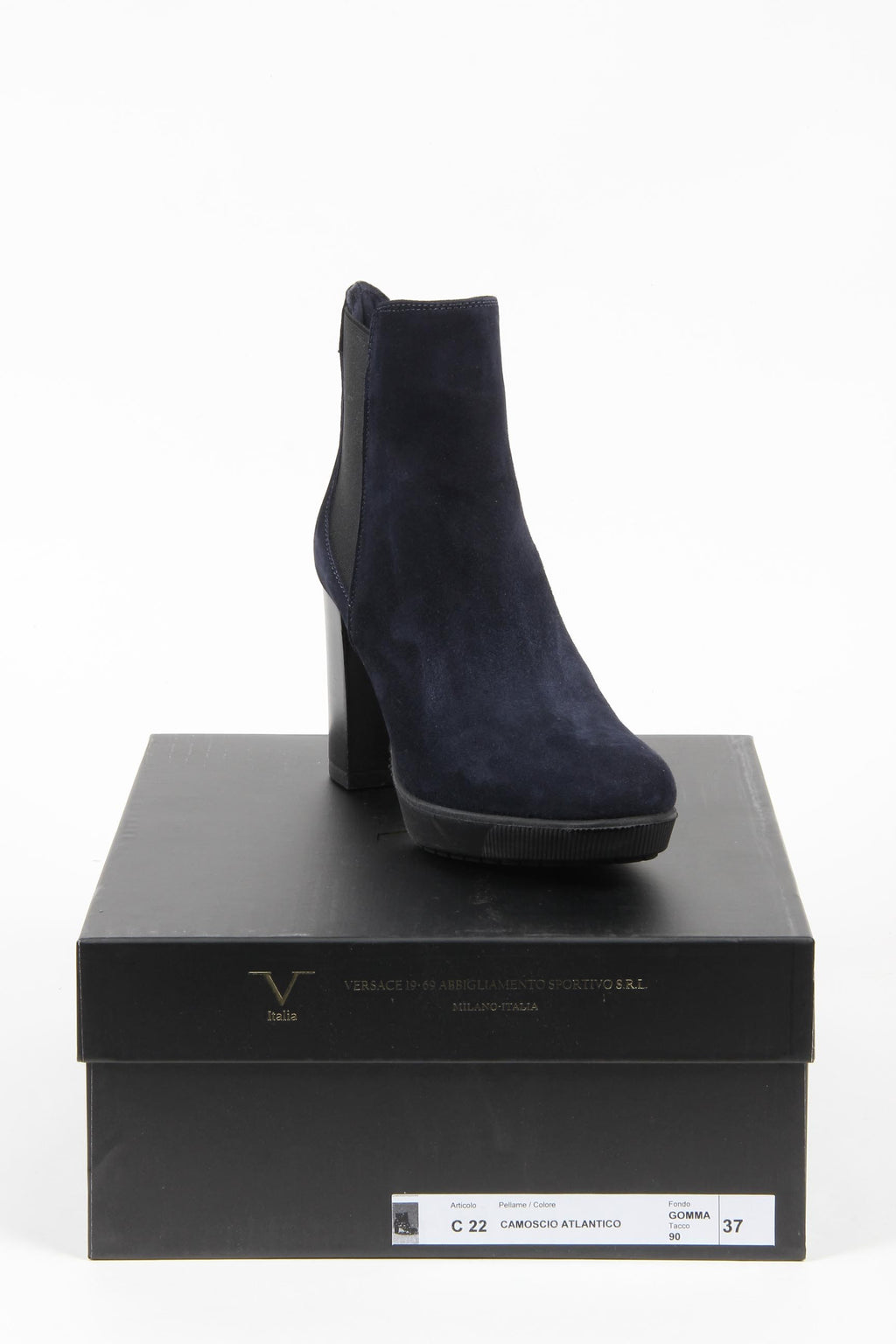 Stivaletto Da Donna V 1969 Italia C22 CAMOSCIO ATLANTICO