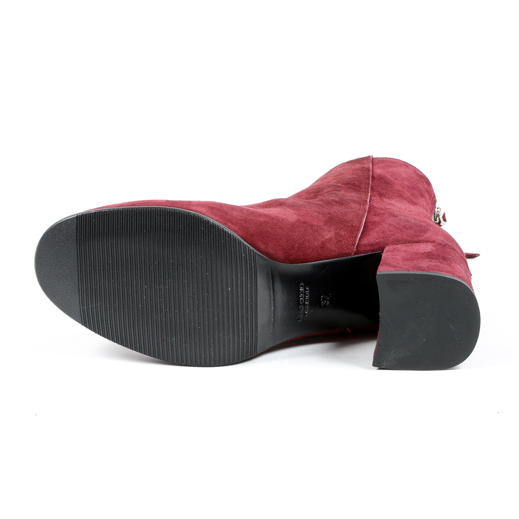 Stivaletti con tacco da donna Andrew Charles Bordeaux LINDA
