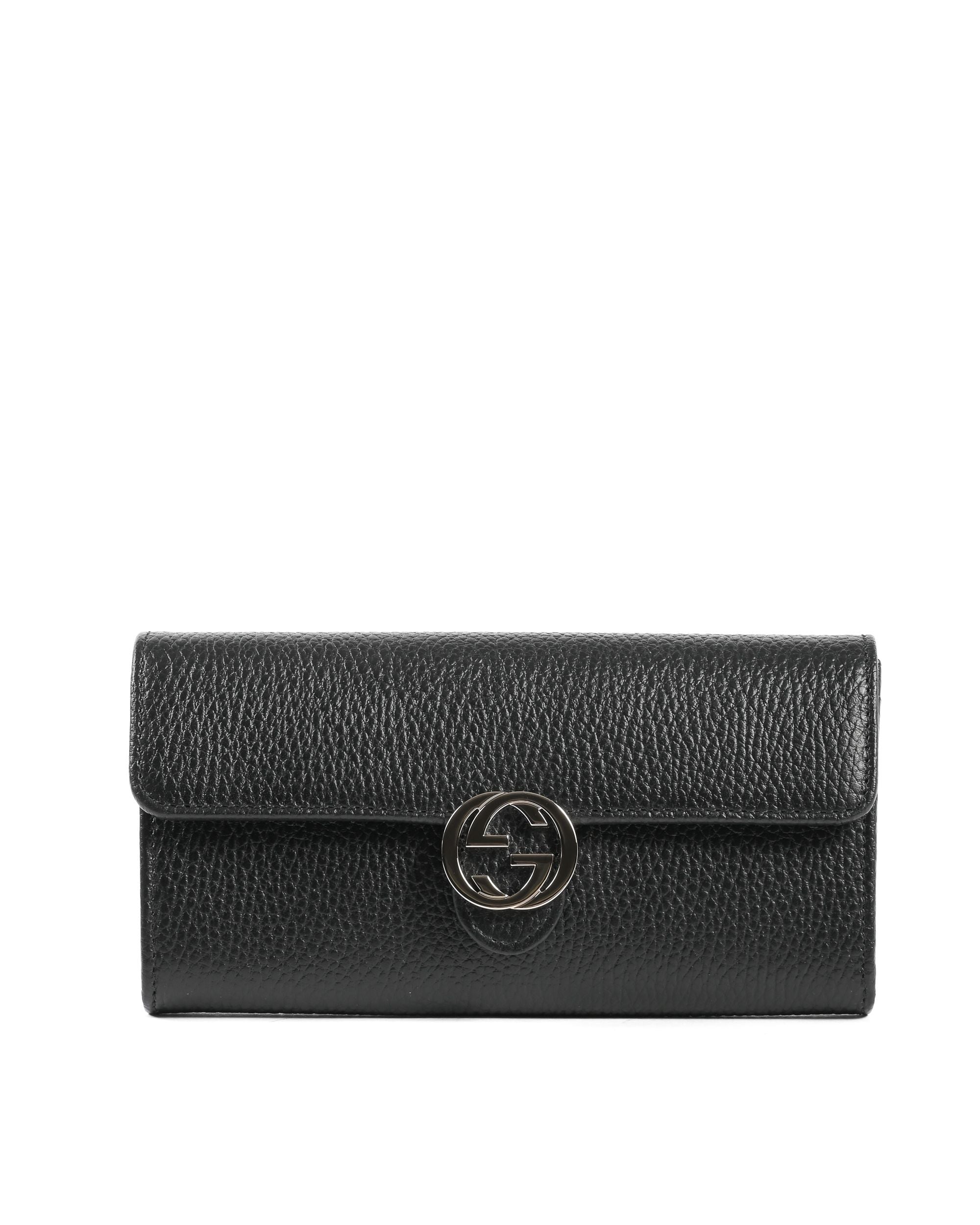 Portafoglio Gucci in pelle con chiusura a incastro 615524 CAO0G 1000