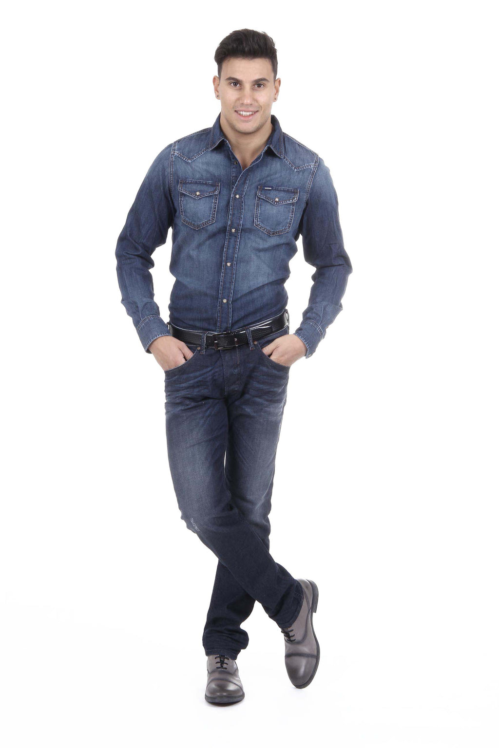 Camicia da uomo Diesel 00SD24 0GAEZ 01