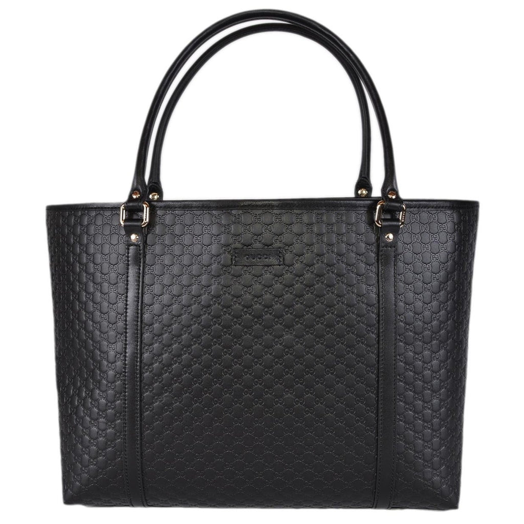 Borsa shopper Gucci Guccissima in pelle nera