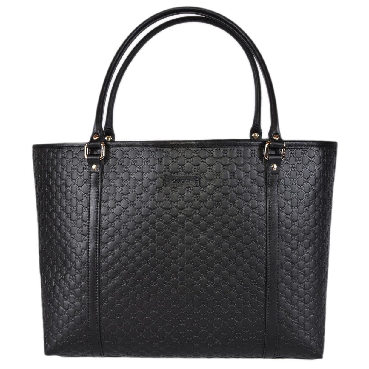 Borsa shopper Gucci Guccissima in pelle nera