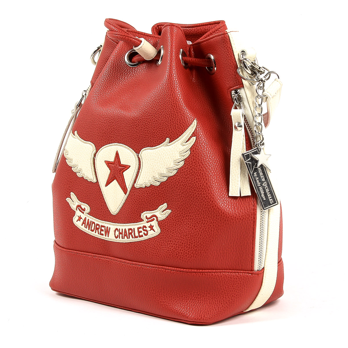 Borsa a mano da donna Andrew Charles rossa LUCINDA