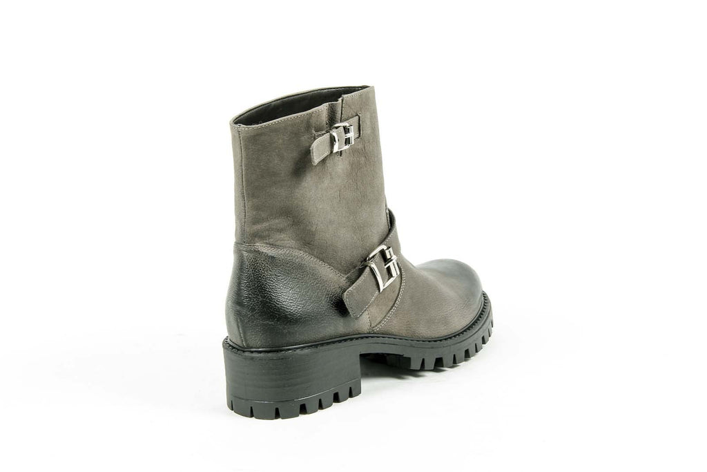 Stivale corto da donna V 1969 Italia B1441 NABUK VERDE MILITARE