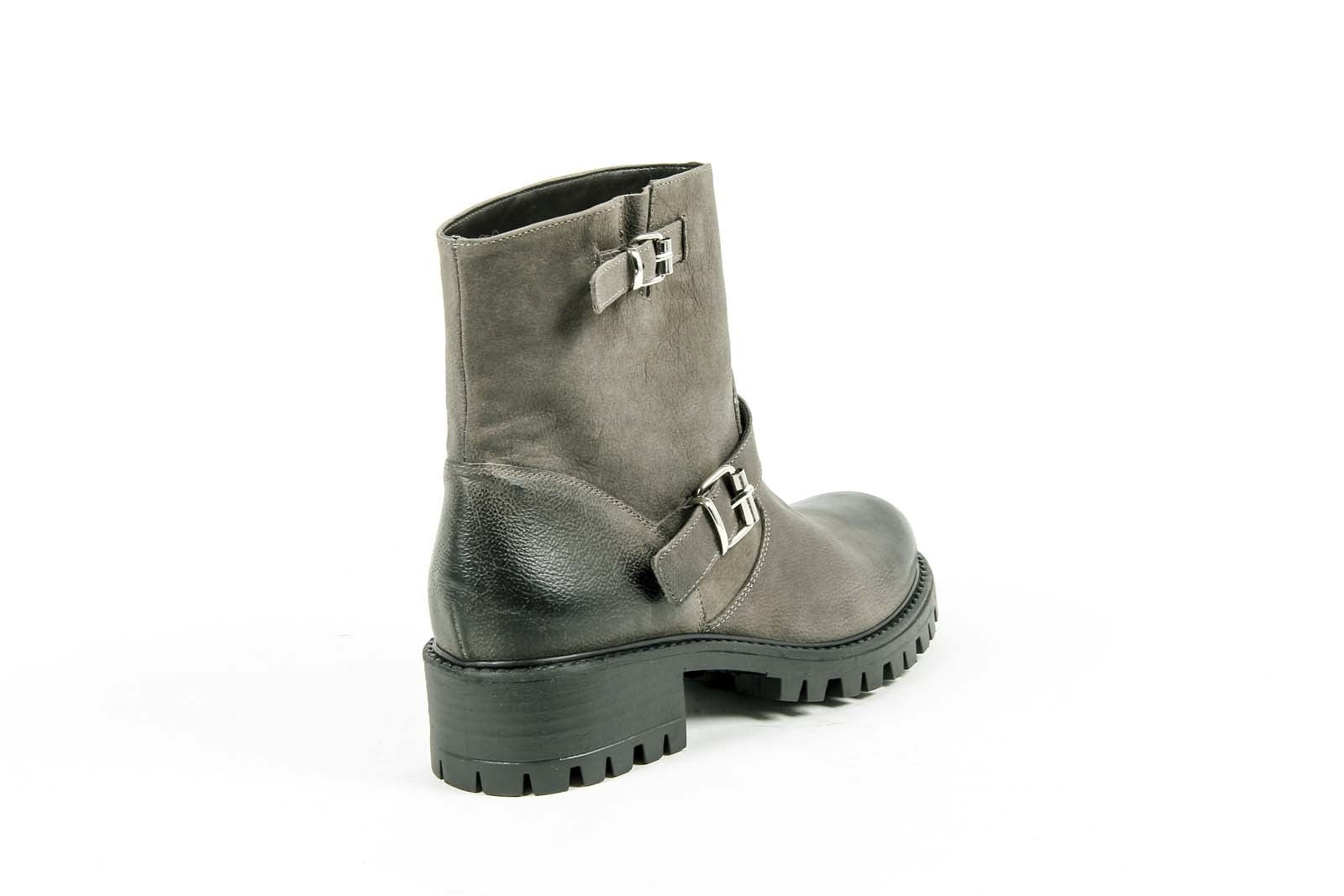Stivale corto da donna V 1969 Italia B1441 NABUK VERDE MILITARE