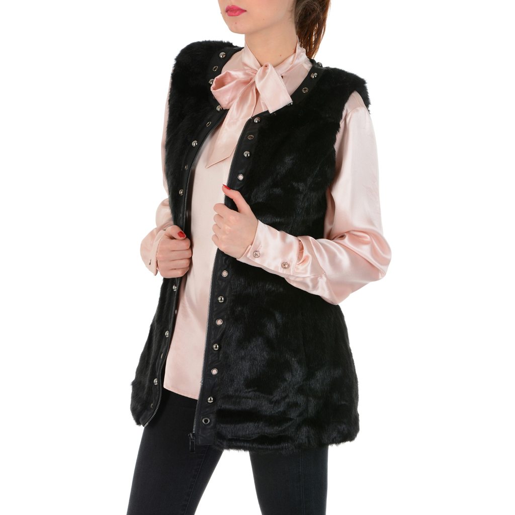 V 1969 Italia Gilet da donna senza maniche nero VERONICA
