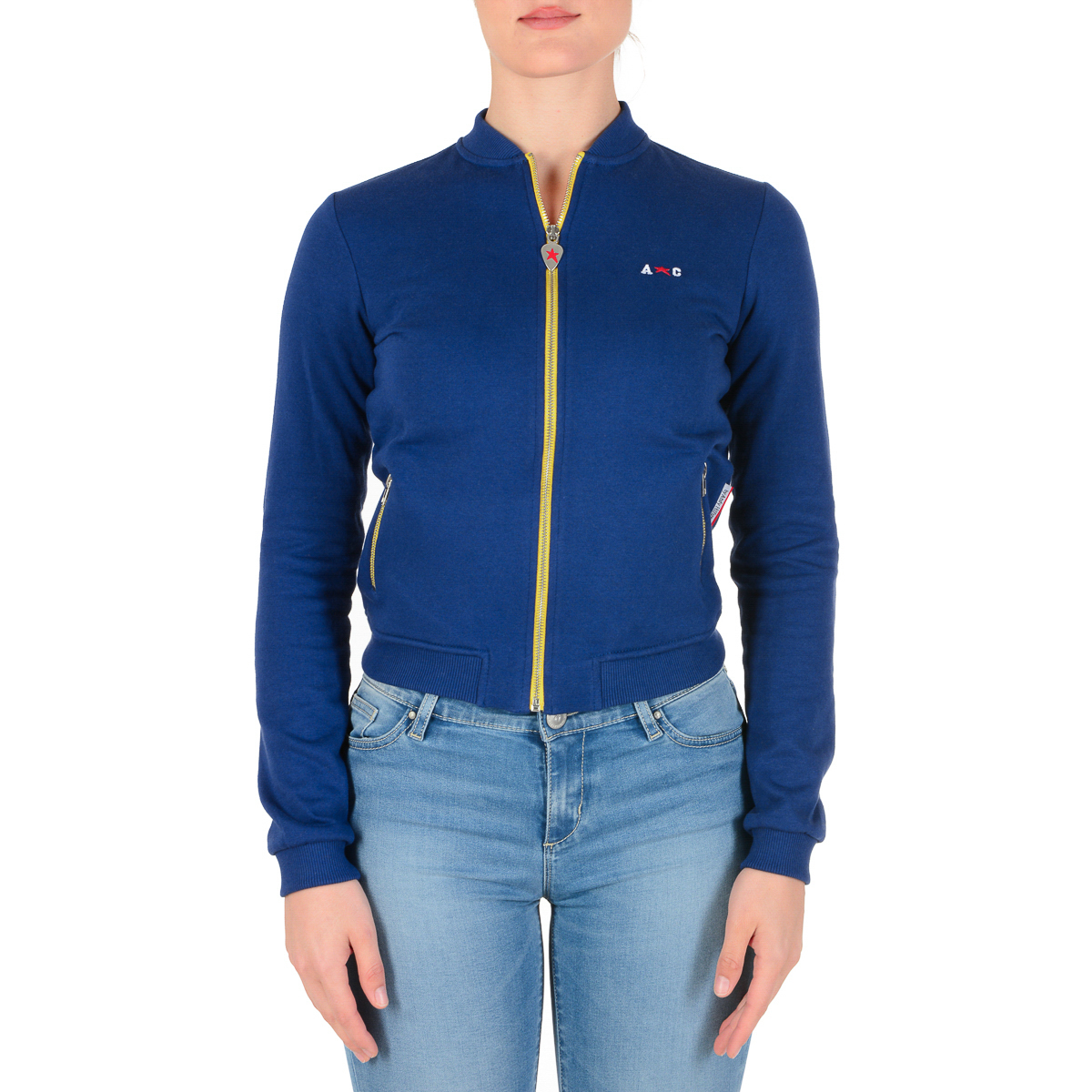 Andrew Charles Maglione da donna a maniche lunghe blu scuro SUMATRA