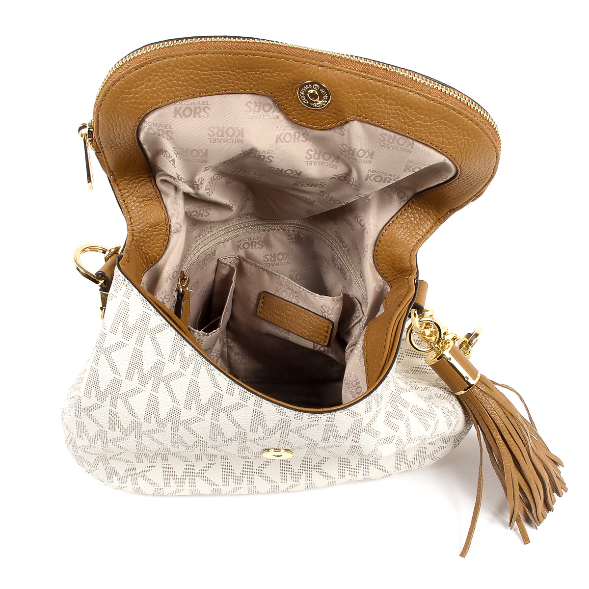 Borsa a mano da donna Michael Kors BEDFORD 35T7GBFL2B VANIGLIA ACRN