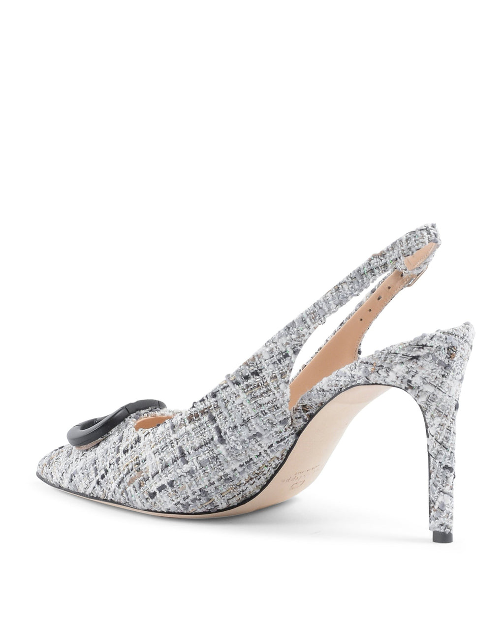 Slinky Boucle Slingback - Nero