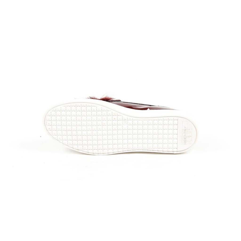 V 1969 Italia Womens Slip On Sneaker 312095 VER BORDEAUX-PELO BORDEAUX