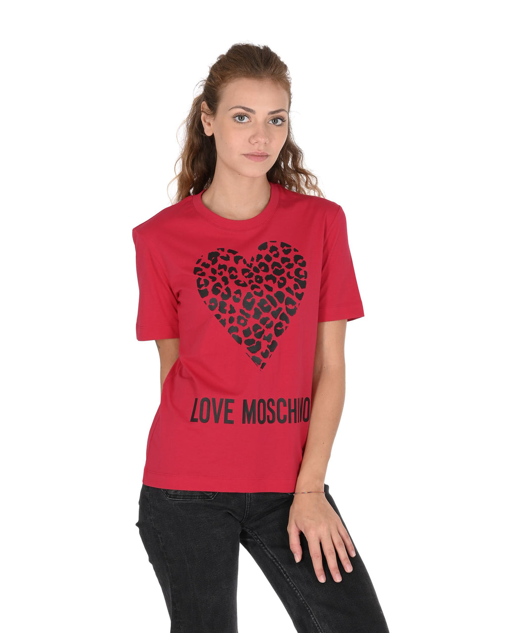 T-shirt da donna Love Moschino W 4 H06 27 M 3876 P23 ROSSO