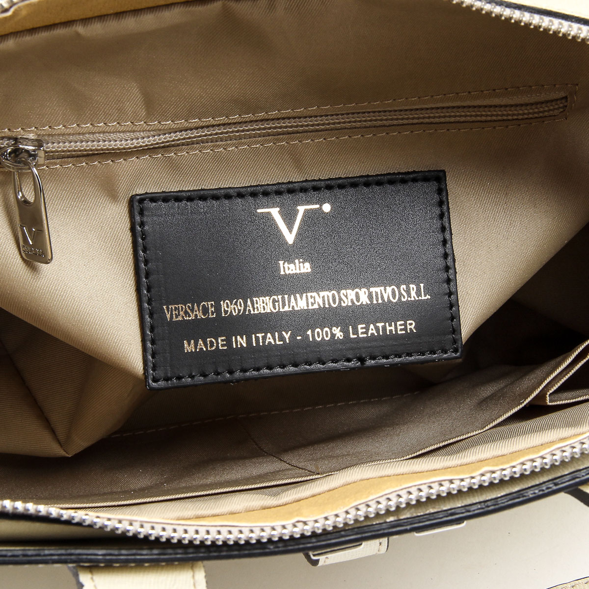 V 1969 Italia Borsa da donna V006-S SAFFIANO CREMA