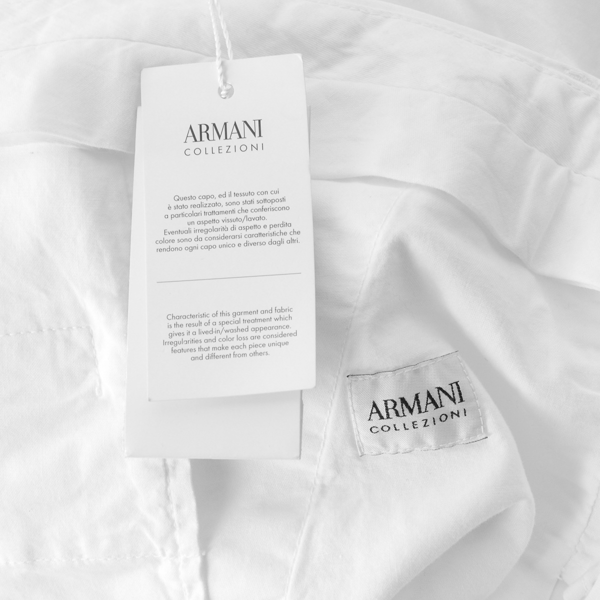 Pantaloni Armani Collezioni Uomo Bianchi