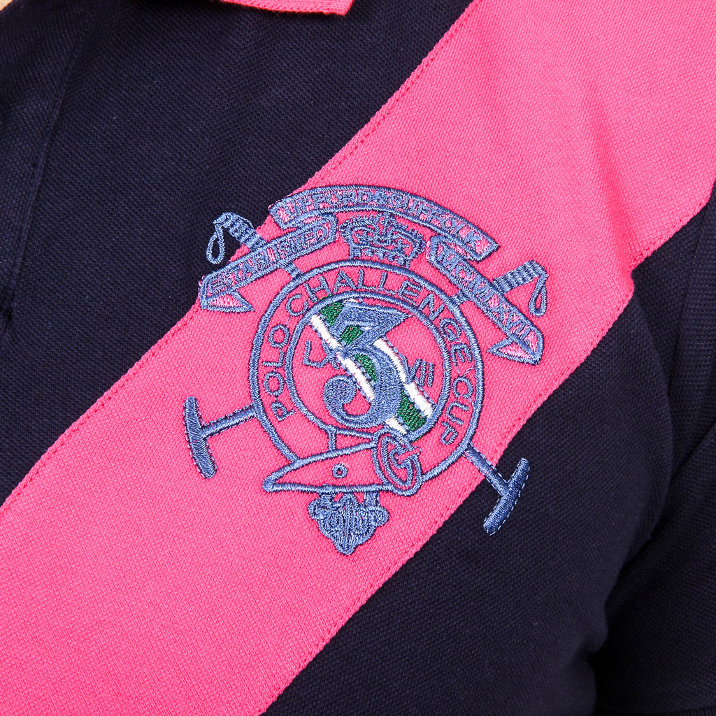 Polo da uomo a maniche corte Ufford & Suffolk Polo Club US003 INDIGO