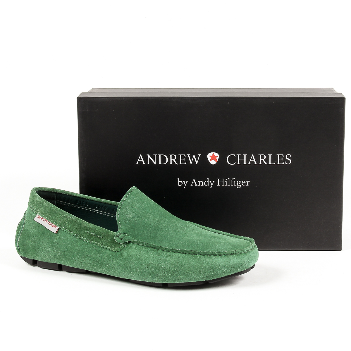 Mocassini da uomo Andrew Charles verdi TRON